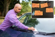 Sticky notes left on car reveal neighbors parking feud