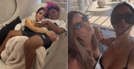 Kim Kardashian Goes Braless During Luxurious Cabo Vacation With Kids and Sister Khloé: Photos