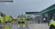 Auto warehouse bursts into smoky fire in Medley, Miami