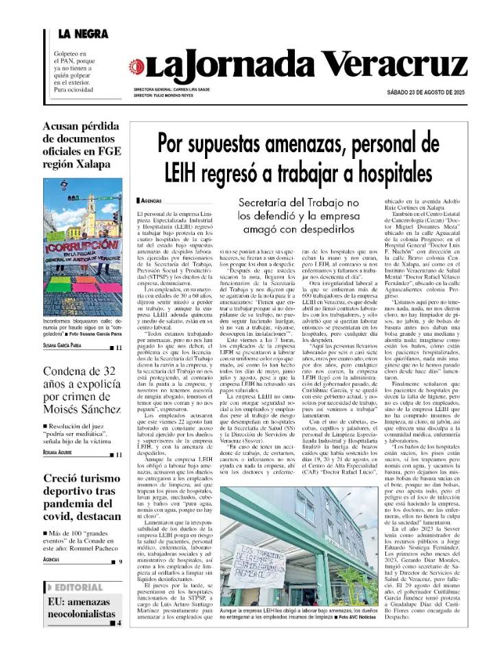 Contraportada del 23 de agosto de 2025