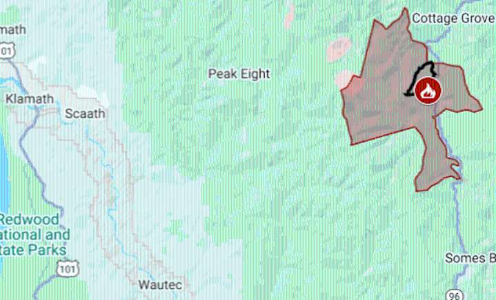 Map: Dillon Fire evacuations in Siskiyou County