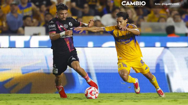 Regreso a la realidad: Club Puebla pierde 2-0 vs Tigres al medio tiempo