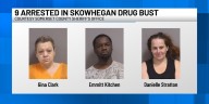 Nine people arrested in Skowhegan following months