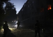 Russian mass drone and missile attack on southern Ukraine kills 1 and wounds dozens
