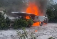 Fanb incineró presunta narcoavioneta en la frontera colombo