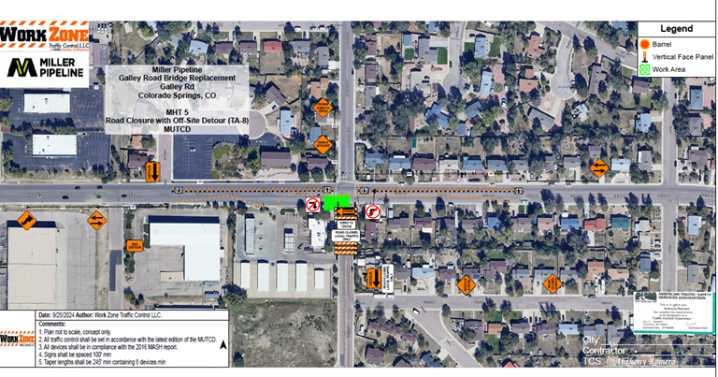 Traffic: 2 detours on Galley Road for water line repairs