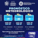 Fin de semana nublado con probabilidad de lluvia el domingo por la noche: Protección Civil Municipal