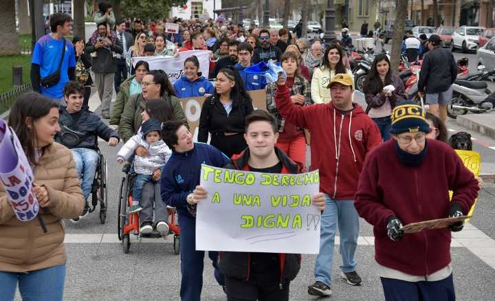 Discapacidad: marcha contra veto de Milei