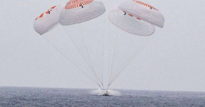 4 space station fliers return to Earth with Pacific Ocean splashdown