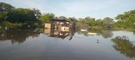 Tres casas inundadas en asentamiento campesino Chirere