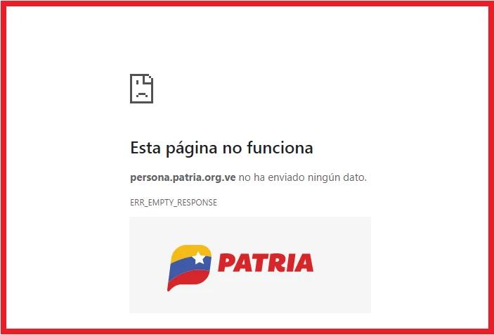 ¡URGENTE! Sistema Patria CAÍDO HOY 15 agosto: Usuarios NO pueden ingresar durante pago de bono