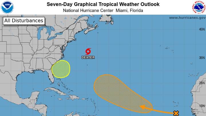 Dexter won't make landfall, but 2 other tropical storms are brewing