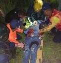 Comerciante fuertemente lesionado en accidente de moto