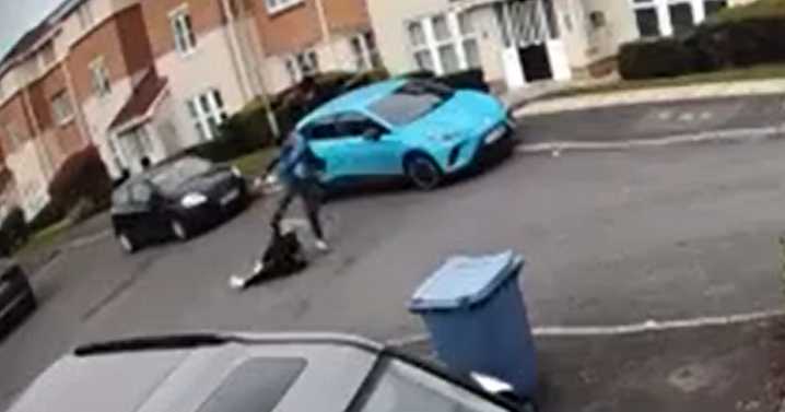 Moment thug kicks girlfriend unconscious in sickening doorbell camera footage