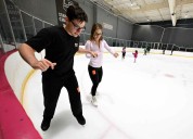 Riverside ice rink brings relief from scorching heat