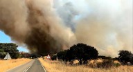 Un incendio forestal cerca de Llerena obliga a cortar la EX