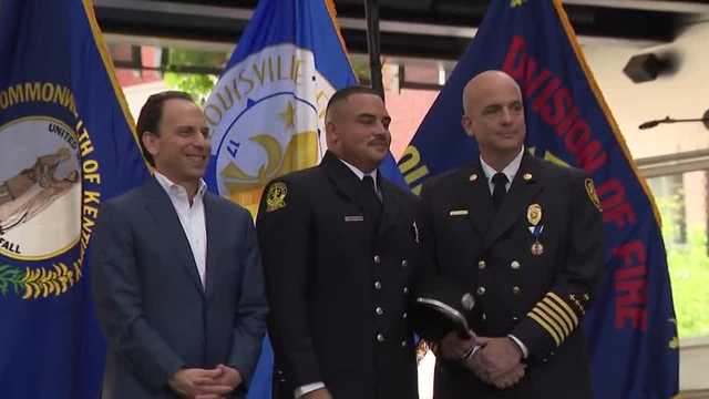 Louisville Fire recruit surprises family with career change at graduation ceremony