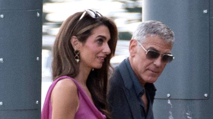 Amal Clooney Trades Disco Fringe for a Thigh