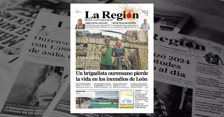 La portada de La Región de este martes, 19 de agosto