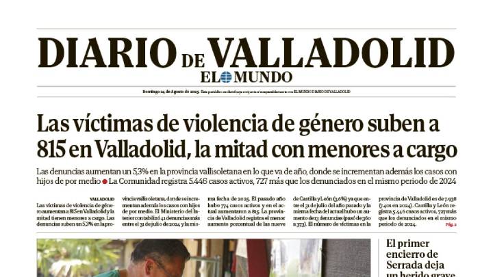 Portada de Diario de Valladolid del 23 de agosto de 2025