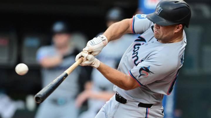 Jakob Marsee making a solid impression in 1st major league action with the Miami Marlins