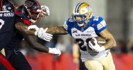 Brady Oliveira leads Blue Bombers to 26-13 win over struggling Alouettes