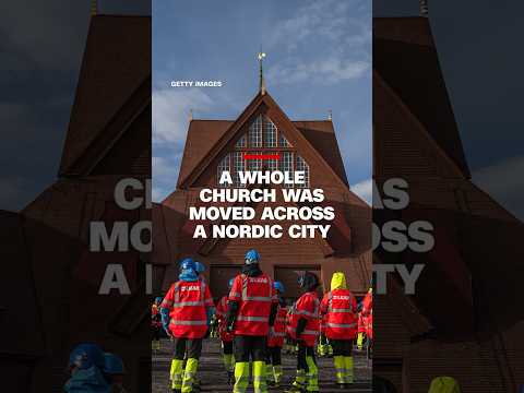 See how a whole church was moved across a city in Sweden