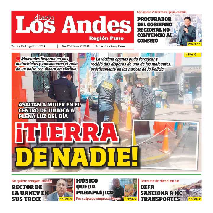 PUNO: Diario Los Andes 29/08/2025