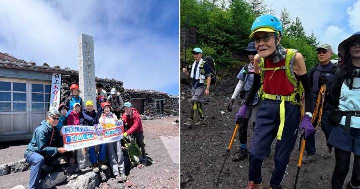 Japanese man beats his own record as oldest person to summit Mount Fuji, at 102, after heart failure