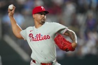 Phillies closer Jhoan Duran driven off field after taking comebacker off his right foot