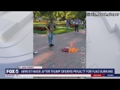 Army veteran detained outside White House after burning American flag