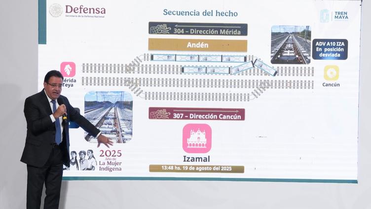 Falló el cambio de vía en el Tren Maya; sin heridos y sigue el servicio