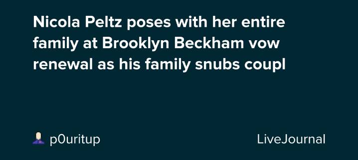 Nicola Peltz poses with her entire family at Brooklyn Beckham vow renewal as his family snubs coupl: ohnotheydidnt
