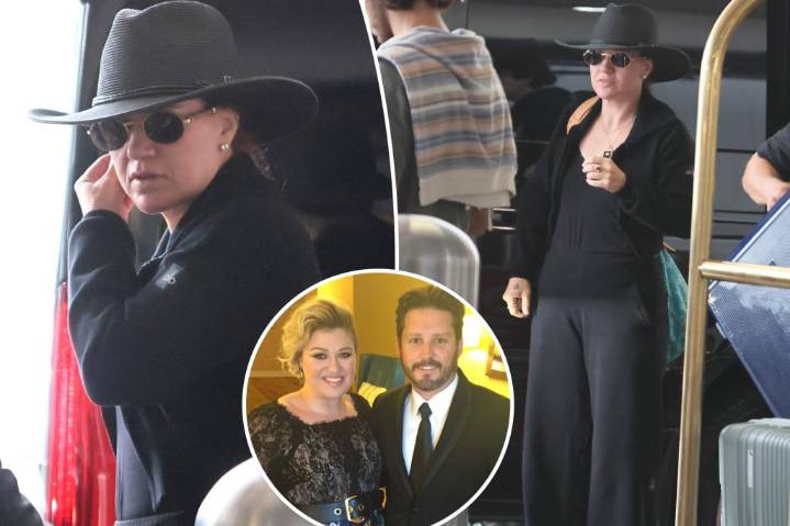 Kelly Clarkson seen for first time since ex Brandon Blackstock's death