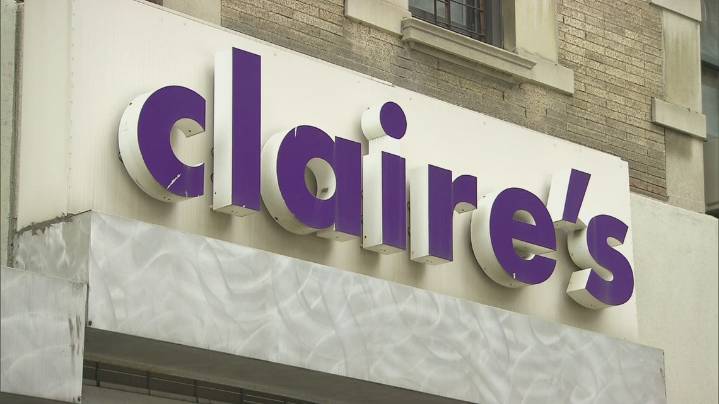 Which Claire's locations are closing in Virginia?