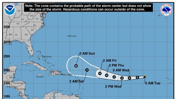 First major Atlantic hurricane approaches, but landfall is unclear