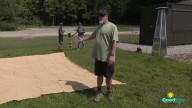 Growing, Eating and Educating with NanBop Farm: Installing shades for events at the farm