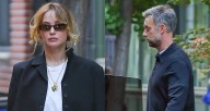 Jennifer Lawrence Wears Black & White Outfit to Dinner with Husband Cooke Maroney 