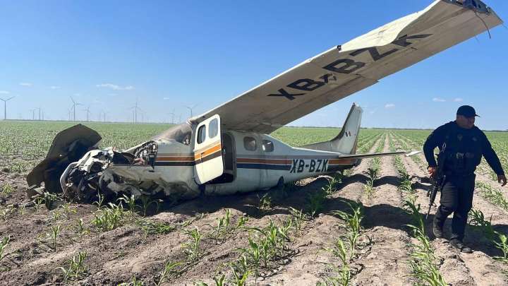 Se desploma avioneta en Reynosa, un muerto y dos heridos
