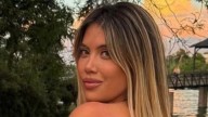 Las fotos virales de Wanda Nara en microbikini colaless en el caribe mexicano