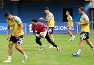 Dani Vidal no da pistas sobre el equipo inicial del Real Avilés ante la Ponferradina