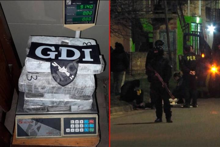 Llevaba más de 9 kilos de marihuana en su mochila el detenido en barrio Paraná XVI