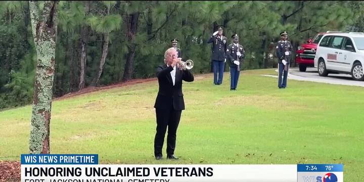 Unclaimed veterans given ceremonial burial at Fort Jackson National Cemetery