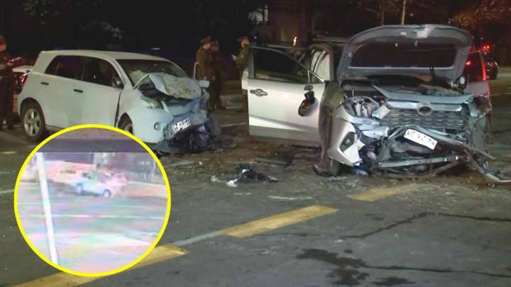 Video muestra violento accidente en Las Condes: Detenidos evadieron fiscalización y colisionaron con otro vehículo