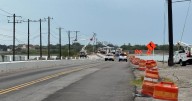 Downed power pole closes Yorktown Mud Bridge