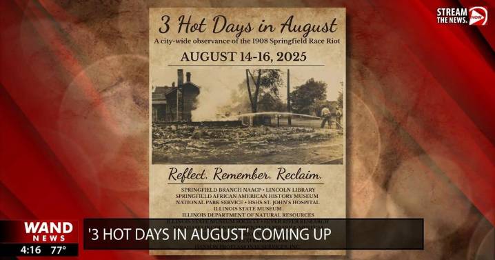 '3 Hot Days in August' returns to Springfield to commemorate 1908 Race Riot