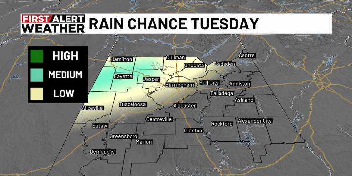First Alert Weather: Tracking another surge of cooler air, chance for few showers Tuesday