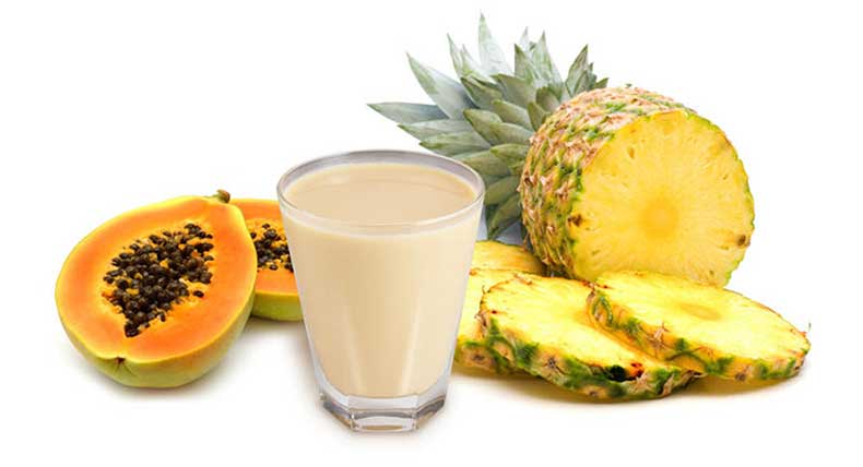 Beneficios del jugo de piña con papaya