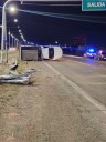 Volcó en el Acceso Sur y la alcoholemia reveló que había tomado