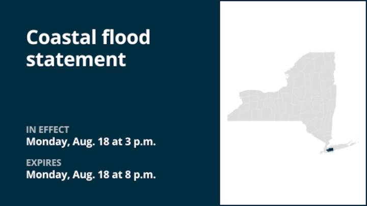 NY weather: Coastal flood statement in place for Queens and Nassau County until Monday evening